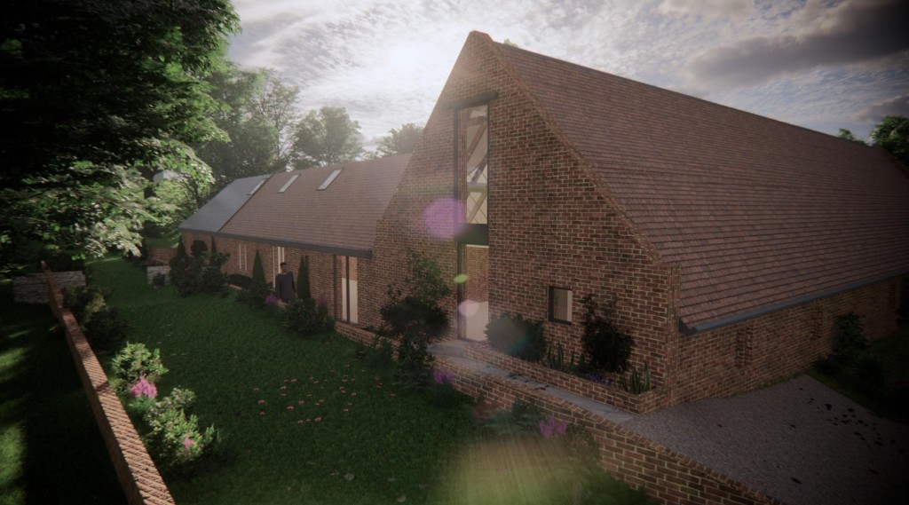 Lot: 133 - PERIOD BARN WITH PLANNING PERMISSION FOR TWO DWELLINGS - CGI image 2